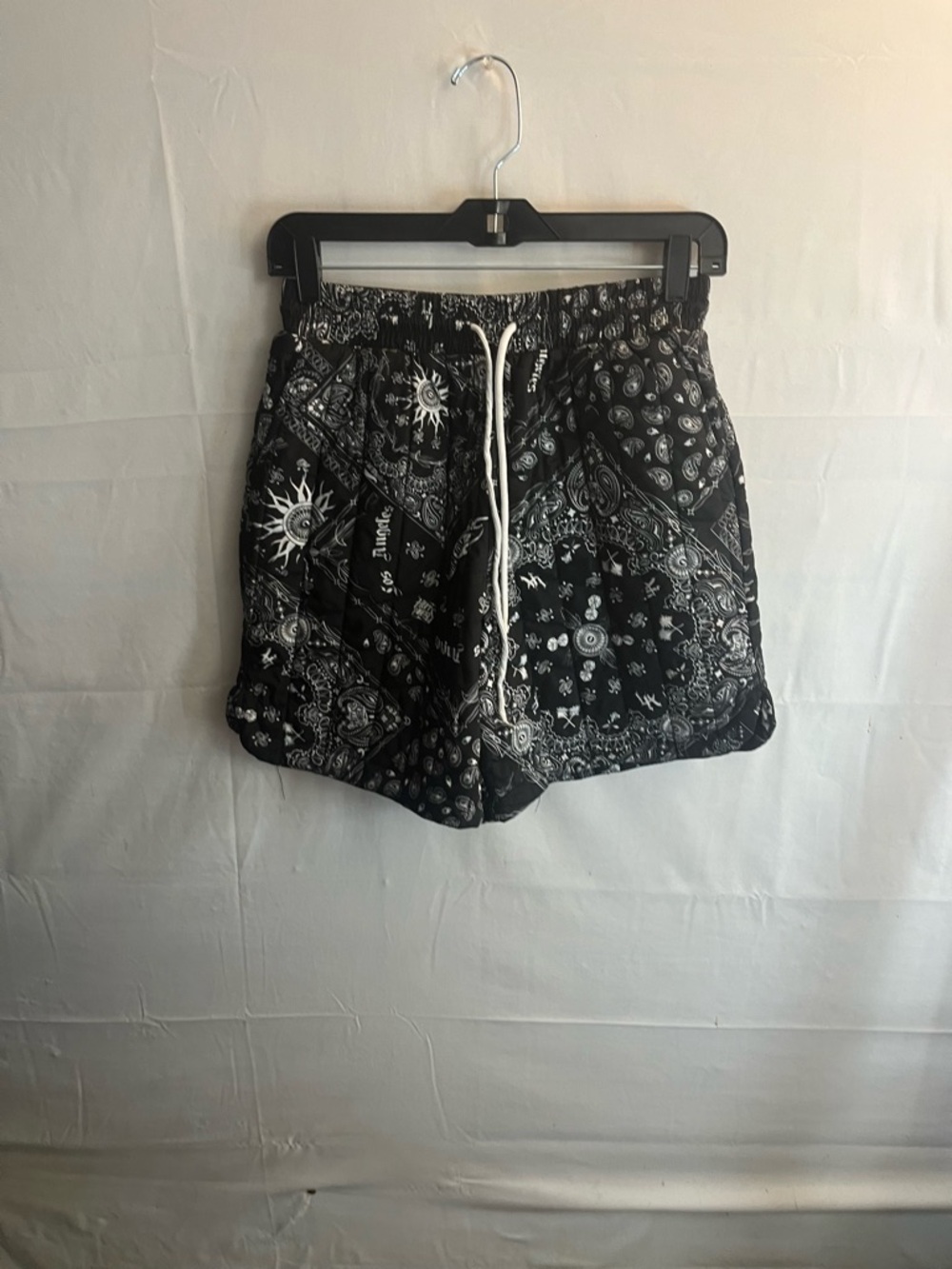 Forever 21 Black & White Bandana Print Athletic Shorts